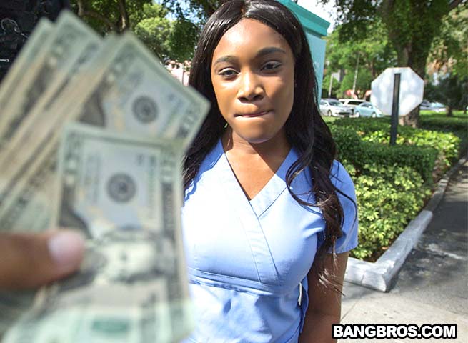 Hot Ebony Nurse Fucked On The Bus Bang Bus Bangbros